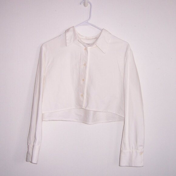 Reformation Noah Cropped Button-Down Shirt - Picture 2 of 6